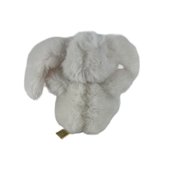 Vintage Applause White Bunny Rabblit Plush Stuffed Animal Toy Easter Pink Eyes - Picture 4 of 8